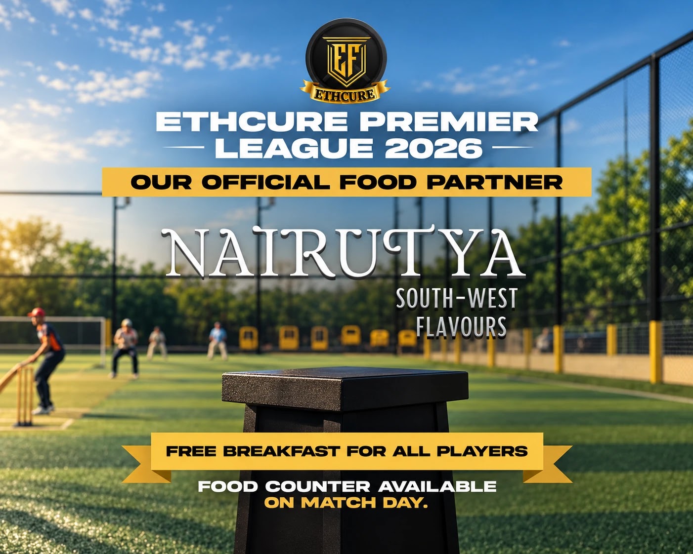 Ethcure Premier League 2026 Official Food Partner - Nairutya